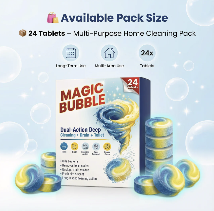 🫧 Magic Bubble Effervescent Cleaning Tablets for Powerful Stain Removal