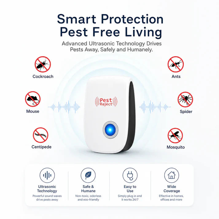 Ultrasonic Pest Repeller For Rat, Mice, Cockroach, Insects, Ants