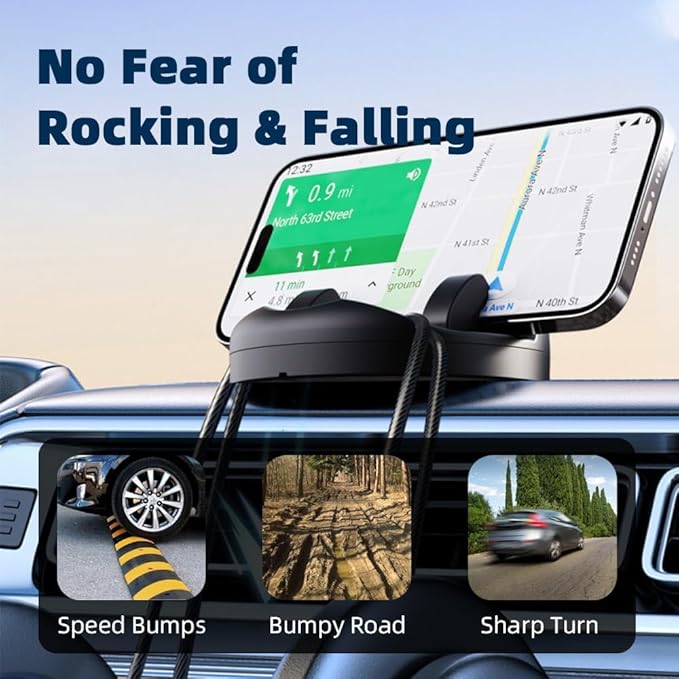 360° Rotatable  Anti-Slip Silicone Automotive Cell Phone Holder Mount for Vehicle Dashboard