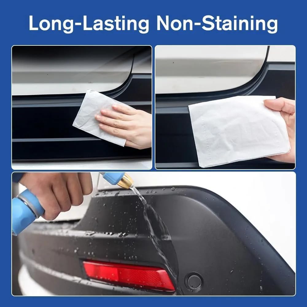 Plastic Coating Scratch Remover Plastic Parts Refresher Agent Bring Plastic, Rubber, and Vinyl Back to Life! with Micro Fiber Cloth 1PCS
