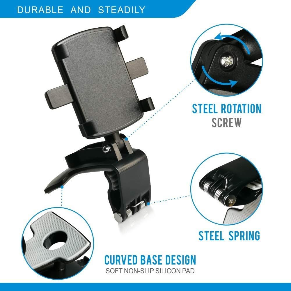 Universal 360° Car Mobile Holder – Multi-Mount Design