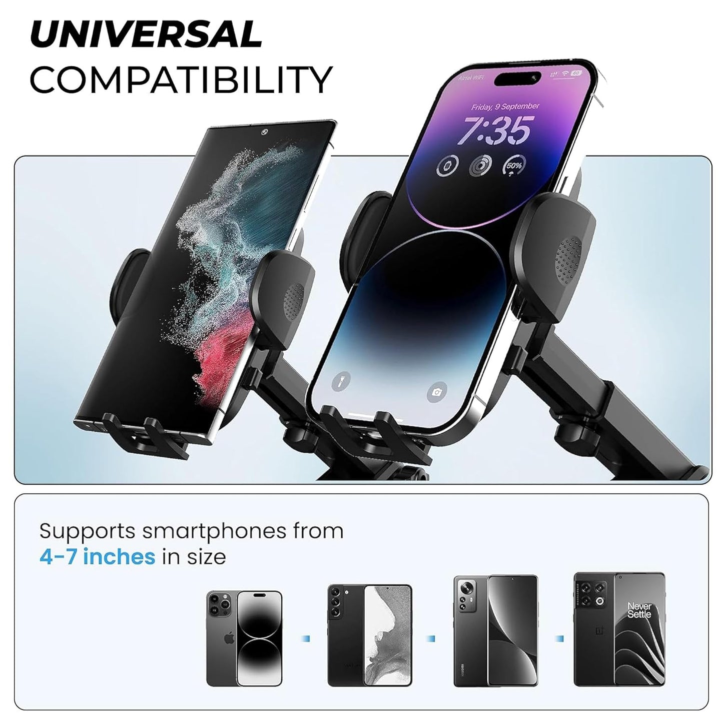 Universal 360° Car Mobile Holder – Multi-Mount Design