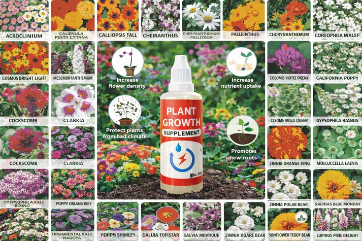 45 Varity-in-1 Flower MEGA-PACK! 🌸 Luxury Home Garden Kit + 🎁 FREE Plant Booster) 🌻
