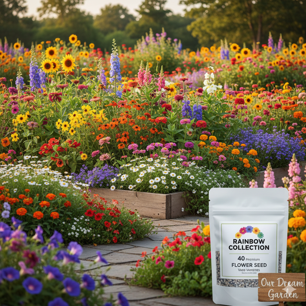45 Varity-in-1 Flower MEGA-PACK! 🌸 Luxury Home Garden Kit + 🎁 FREE Plant Booster) 🌻