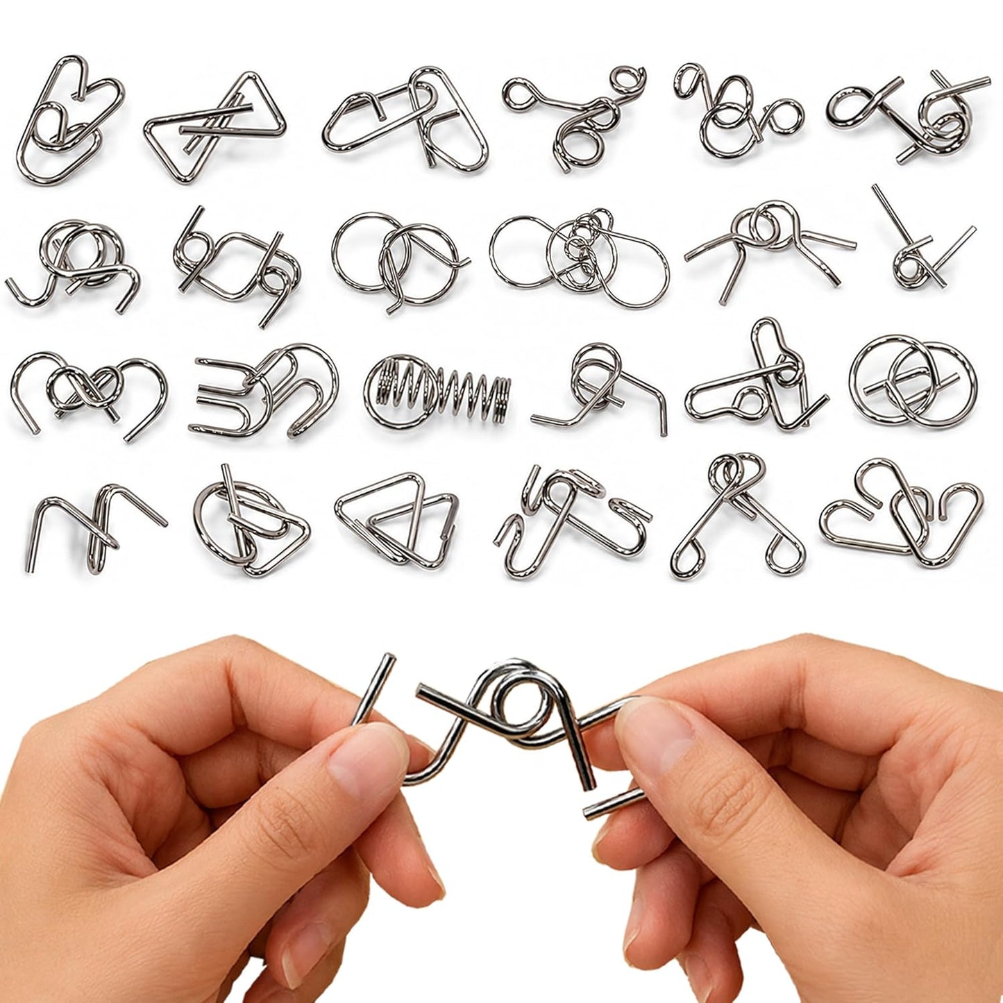 IQ Metal Puzzle Set 12 Pcs Set