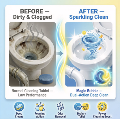 🫧 Magic Bubble Effervescent Cleaning Tablets for Powerful Stain Removal