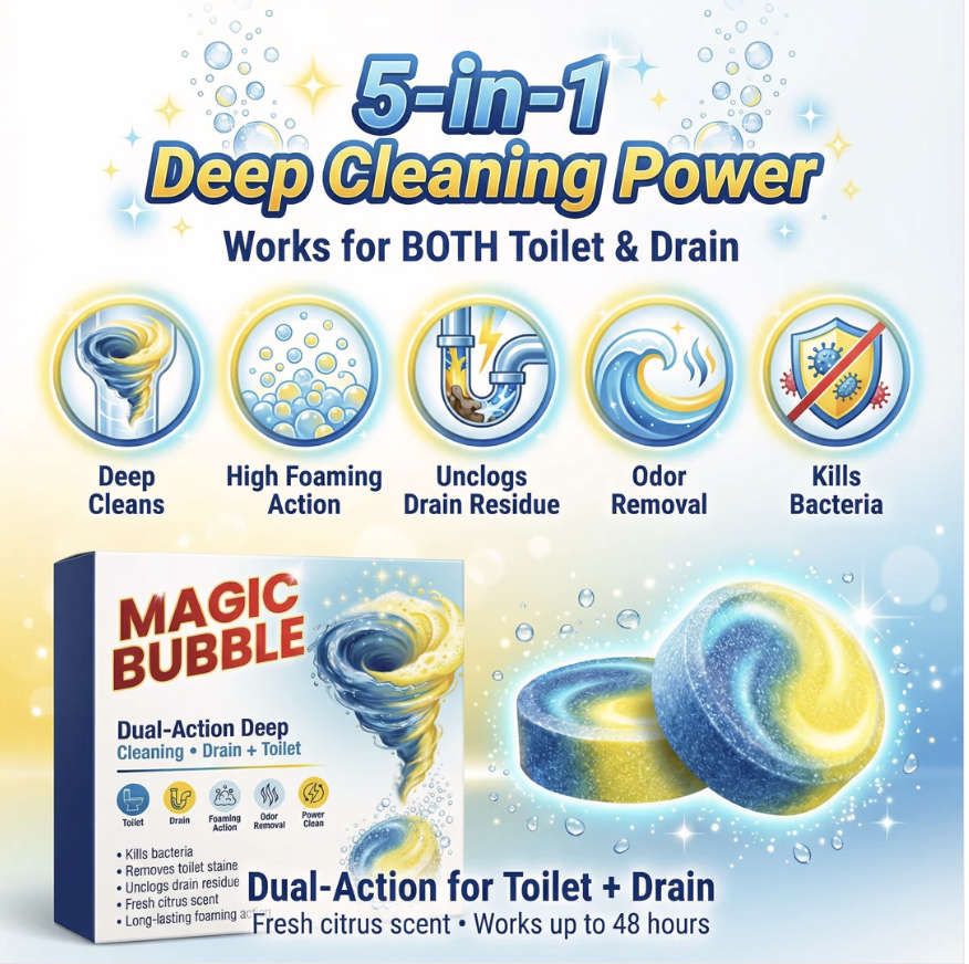 🫧 Magic Bubble Effervescent Cleaning Tablets for Powerful Stain Removal