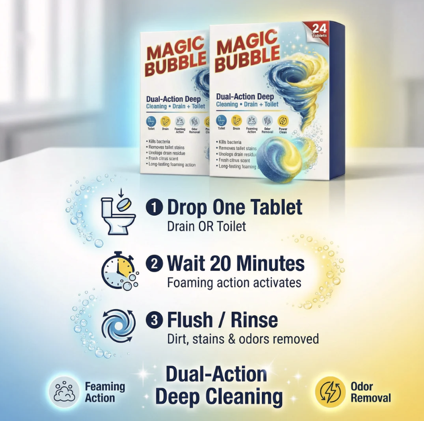 🫧 Magic Bubble Effervescent Cleaning Tablets for Powerful Stain Removal