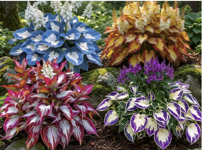 Imported Hosta Flower Seeds for Home and Garden Pack of 100+ (Mix of 12 Colors)