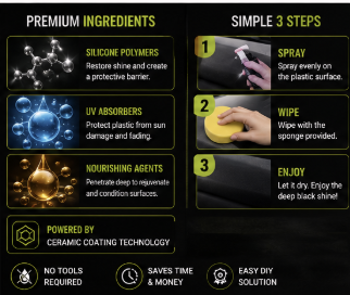 🚗 Car Plastic Restorer 100ml – Restore Faded Plastics & Bring Back a Fresh, Premium Shine